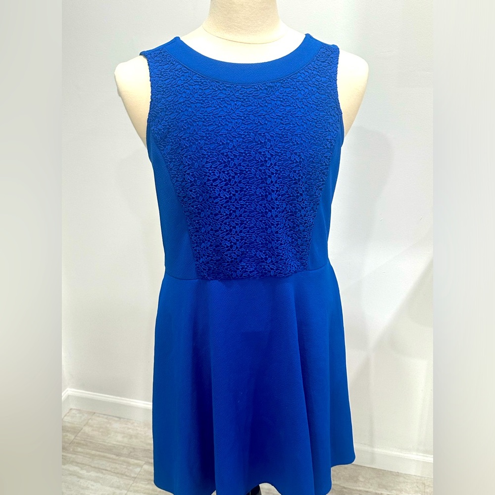 Apt. 9 xl royal blue floral detail dress